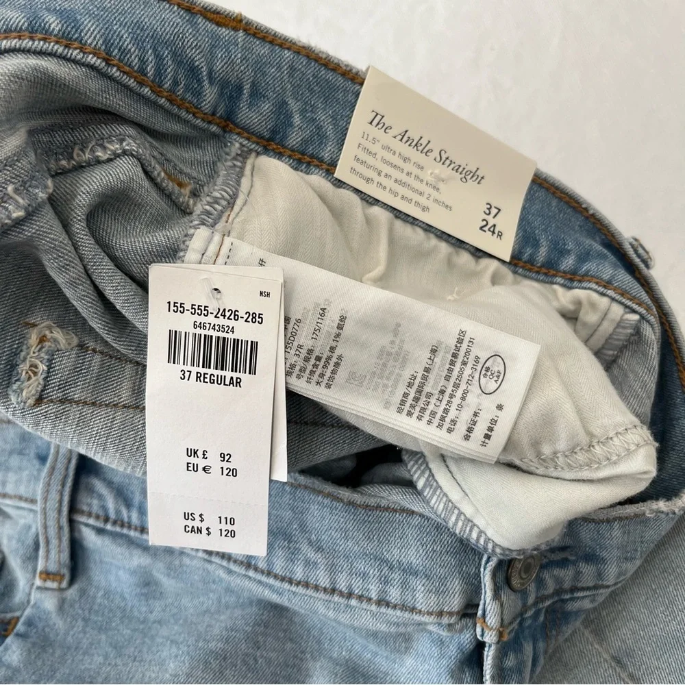 Abercrombie & Fitch Ankle Straight Ultra High Rise Jeans NWT